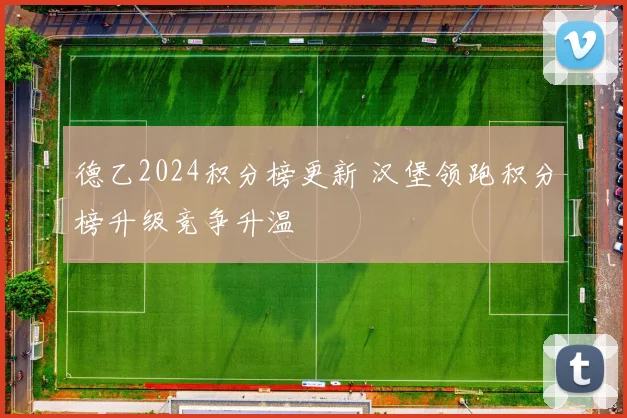 德乙2024积分榜更新 汉堡领跑积分榜升级竞争升温